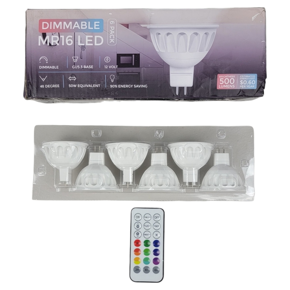 Wowlumen MR16 LED Bulb Dimmable 6 Pack 5W 2700K Warm White